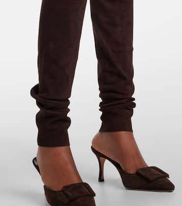 Leggings Carolyn aus Veloursleder | Stouls