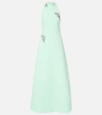 Verzierte Robe Priscilla aus Crêpe | Safiyaa