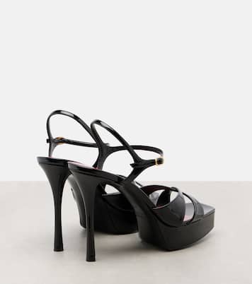 Debbie 85 patent leather platform sandals | Saint Laurent