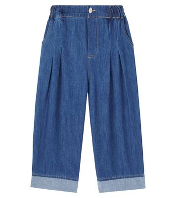 Suri embroidered pleated wide-leg jeans | C'era Una Volta