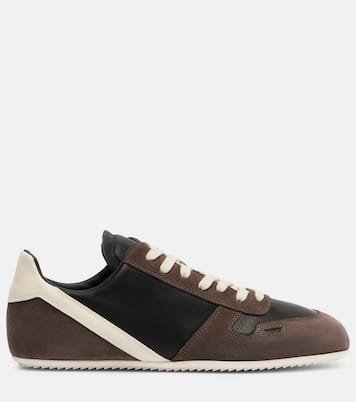 Minimal leather and suede sneakers | Rick Owens