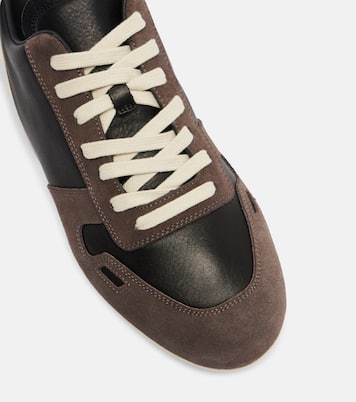 Minimal leather and suede sneakers | Rick Owens