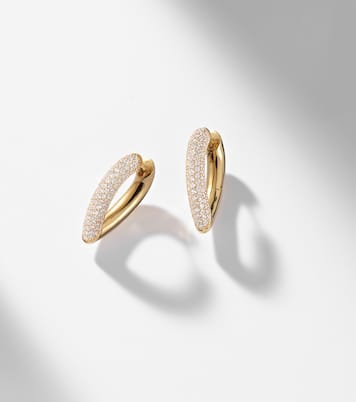 Ohrringe Drop Link Medium aus 18kt Gelbgold mit Diamanten | Engelbert