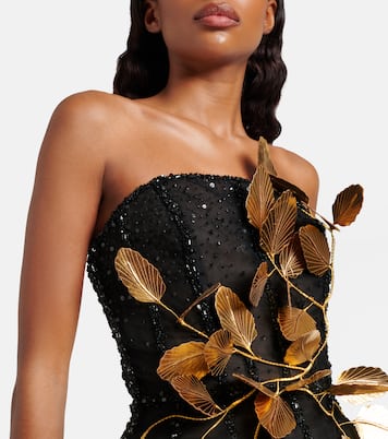 Verziertes Cocktailkleid mit Pailletten | Oscar de la Renta