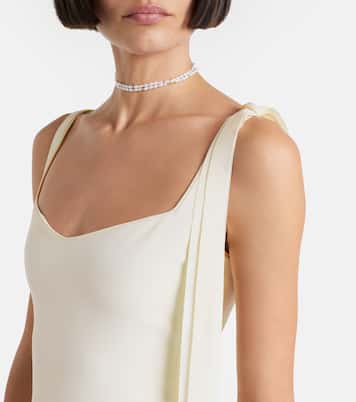 Vestido de fiesta Ana de crepé y chifón | Marmar Halim