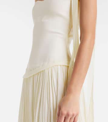 Vestido de fiesta Ana de crepé y chifón | Marmar Halim