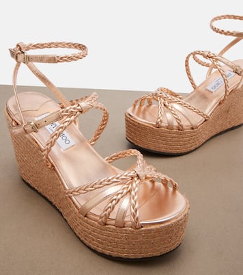 Espadrille-Sandalen Nyra aus Leder | Jimmy Choo