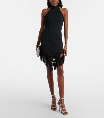 Ares fringed jersey minidress | Taller Marmo