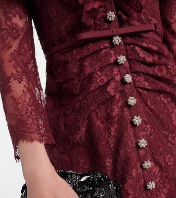 Off-shoulder lace maxi dress | Self-Portrait