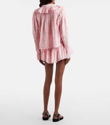 Bestickte Shorts aus Baumwolle und Seide | Isabel Marant