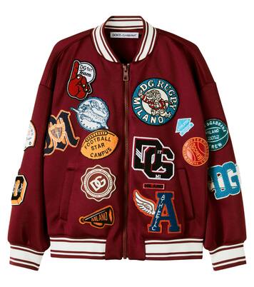 DG patch-appliqué varsity jacket | Dolce&Gabbana Kids