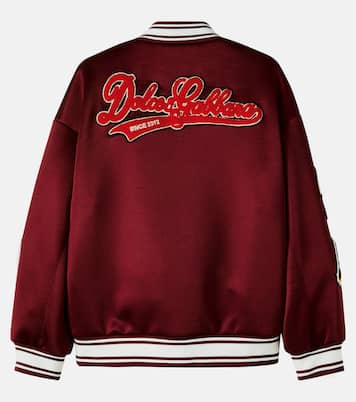 DG patch-appliqué varsity jacket | Dolce&Gabbana Kids