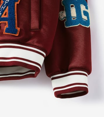DG patch-appliqué varsity jacket | Dolce&Gabbana Kids