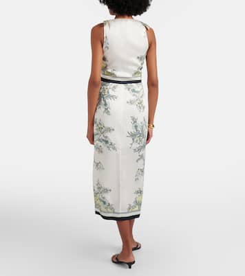 Kaliza floral twill midi dress | Veronica Beard