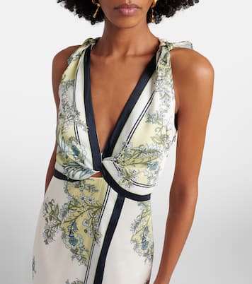 Kaliza floral twill midi dress | Veronica Beard