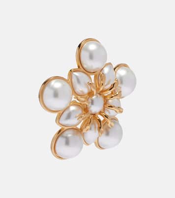 Orecchini a clip Large con perle bijoux | Oscar de la Renta