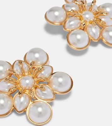 Orecchini a clip Large con perle bijoux | Oscar de la Renta
