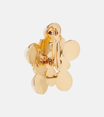 Orecchini a clip Large con perle bijoux | Oscar de la Renta