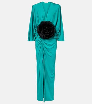 Floral-appliqué jersey maxi dress | Jacques Wei