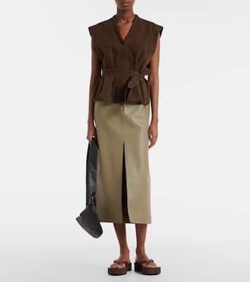 Leather platform thong sandals | Gianvito Rossi