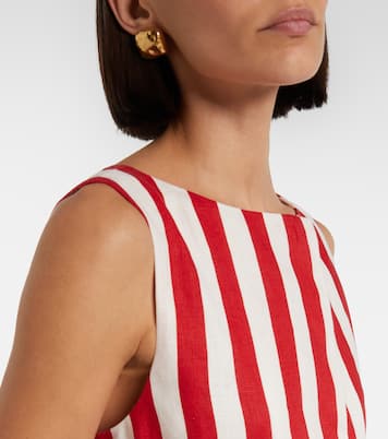 Pamela belted striped linen vest | Posse