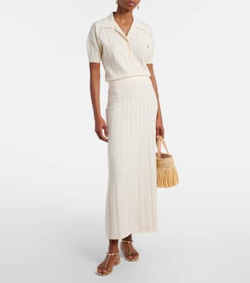 Falda larga Mieralla de pointelle en mezcla de algodón | Faithfull
