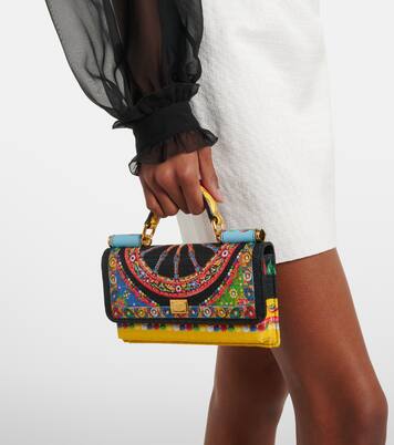 Sicily Mini printed top-handle bag | Dolce&Gabbana