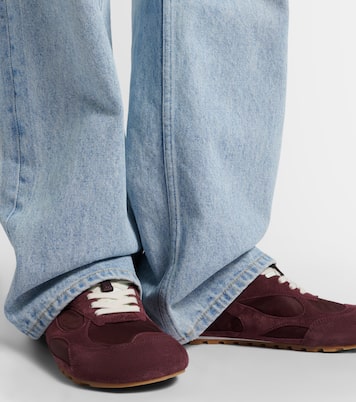 Orbit Flash suede-trimmed sneakers | Bottega Veneta