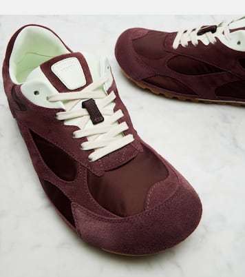 Orbit Flash suede-trimmed sneakers | Bottega Veneta