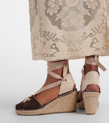 VLogo suede espadrille wedges | Valentino Garavani