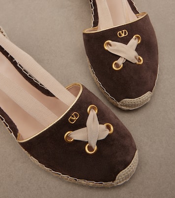 VLogo suede espadrille wedges | Valentino Garavani