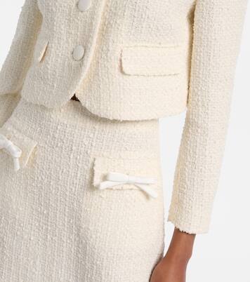 Jacke aus Bouclé mit Spitze | Self-Portrait