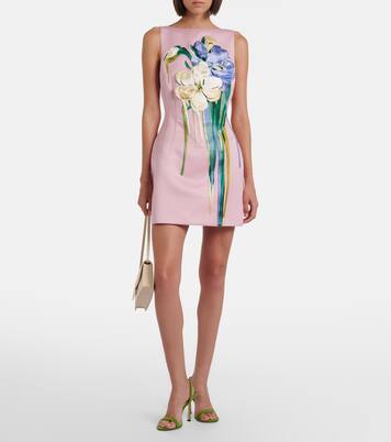 Ali floral-appliqué minidress | Leo Lin