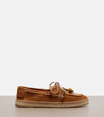 Seafarer beaded suede espadrilles | Aquazzura