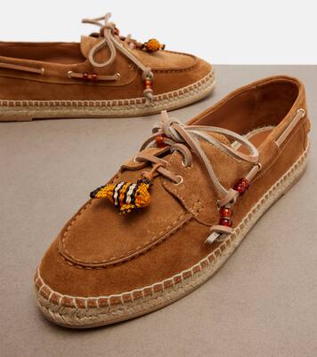 Seafarer beaded suede espadrilles | Aquazzura