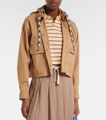Hooded cotton-blend jacket | Moncler
