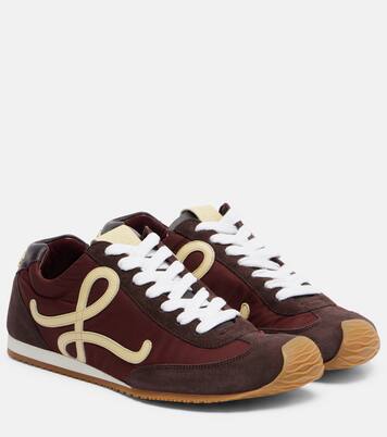 Ballet Runner 2.0 suede-trimmed sneakers | Loewe
