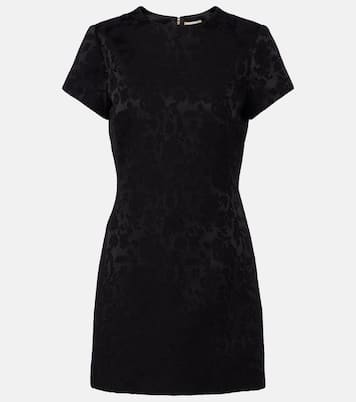 Devoré floral cotton-blend minidress | Saint Laurent