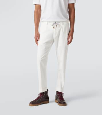 Cotton-blend slim pants | Eleventy