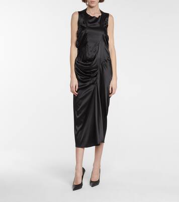 Robe midi en satin de soie mélangée | Maison Margiela