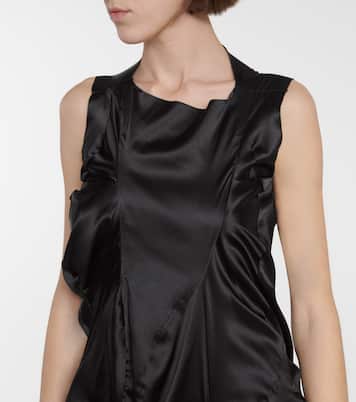 Robe midi en satin de soie mélangée | Maison Margiela