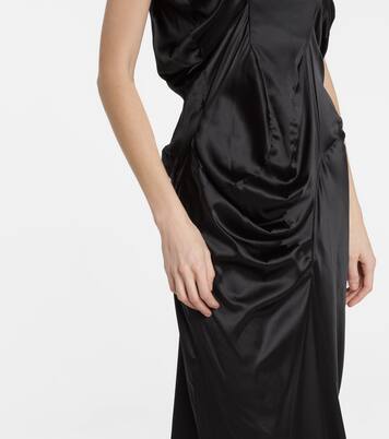 Robe midi en satin de soie mélangée | Maison Margiela