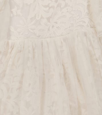 Robe brodée en tulle de coton et soie | Paade Mode