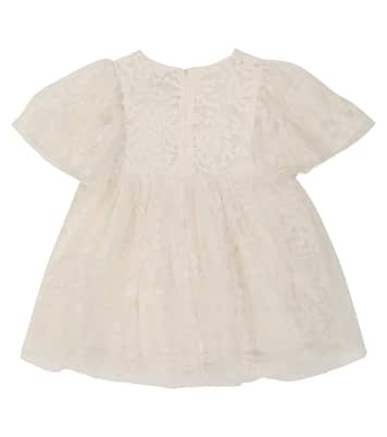 Robe brodée en tulle de coton et soie | Paade Mode