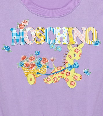 Sweat-shirt imprimé en coton mélangé | Moschino Kids