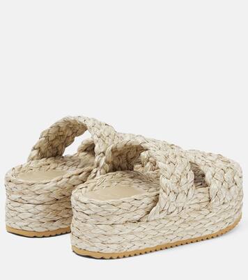 Platform raffia sandals | Dodo Bar Or