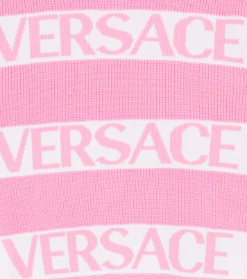 Logo jacquard cotton sweater | Versace Kids