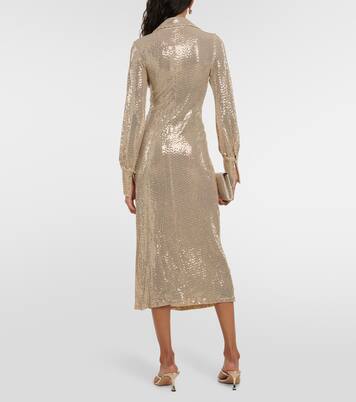 Robe midi Joelle à sequins | Dodo Bar Or