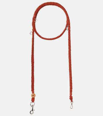 Leather and cashmere-blend dog leash | Loro Piana