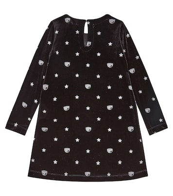 Embroidered chenille dress | Monnalisa